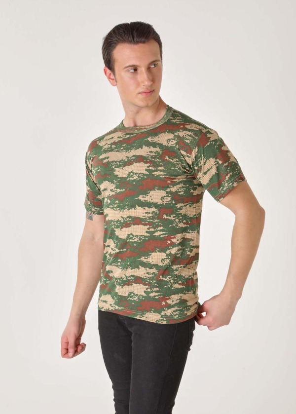 Kısakol T-Shirt Nano Kamuflaj 2