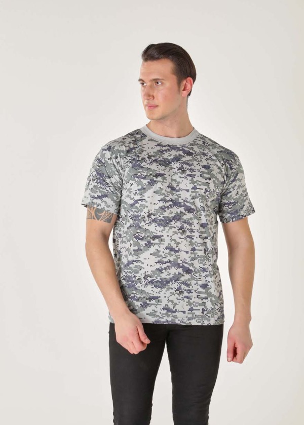 Kısakol T-Shirt Dijital Kamuflaj 8