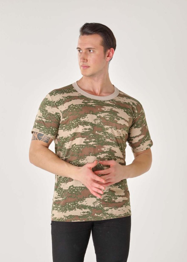 Kısakol T-Shirt Nano Kamuflaj