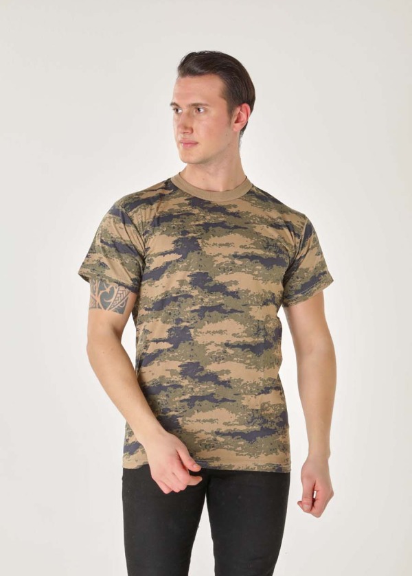 Kısakol T-Shirt Nano Havacı Kamuflaj