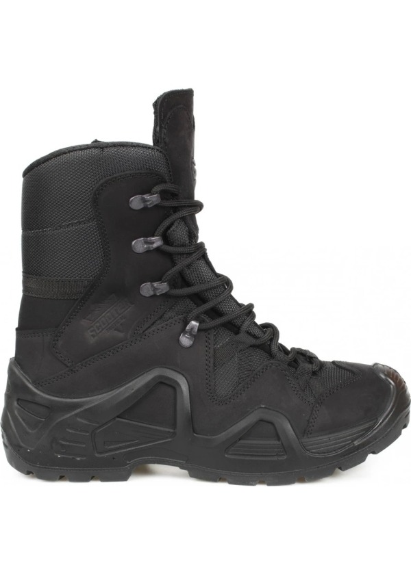 Scooter Nubuk Deri Siyah Fermuarlı Bot P1491 NS	